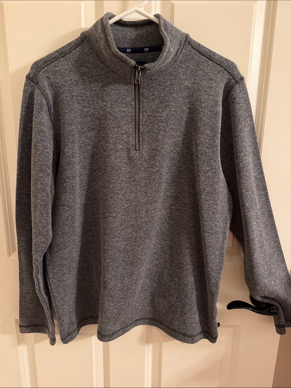 GAP Men’s Gray Quarter-Zip Sweater